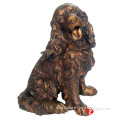 bronze casting cute dog statue